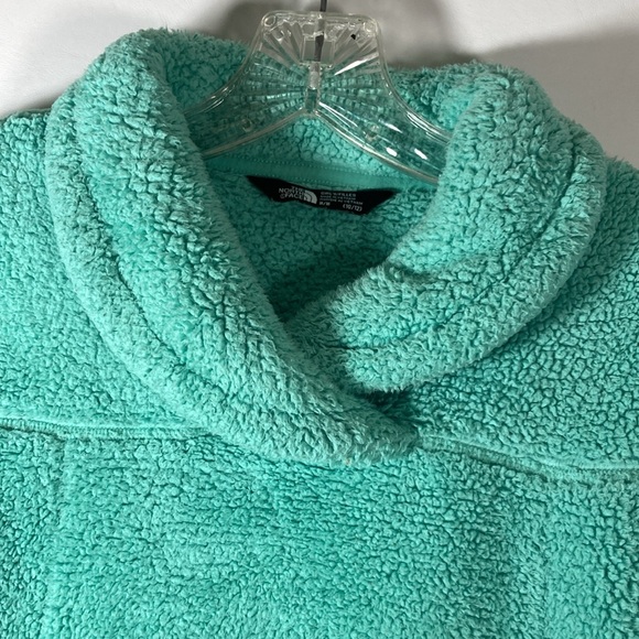 The North Face Jacket Girls Size 10/12 Mint Green Soft Warm High or Low Collar - Picture 2 of 11